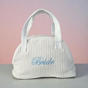 White Bride Embroidered make up bag